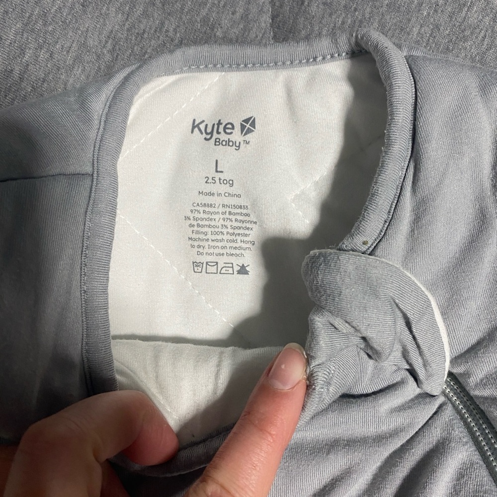 Kyte BABY Light Gray Sleep Sack 2.5 Tog